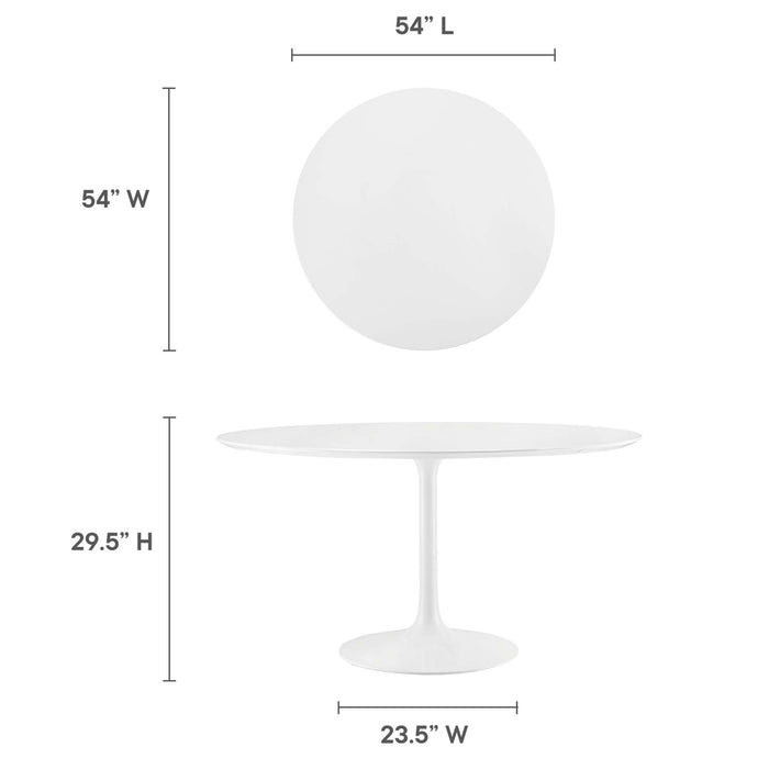 Lippa 54" Round Wood Top Dining Table by Modway