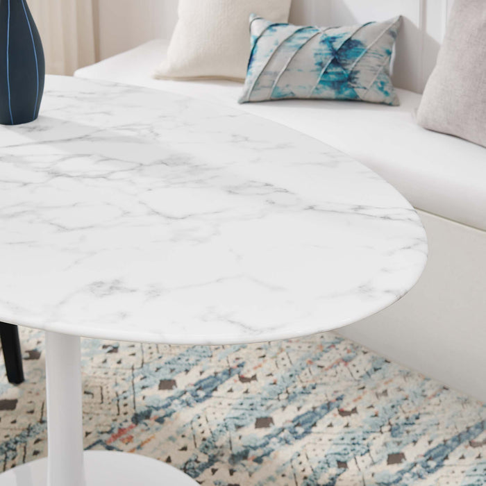 Lippa 54" Oval Artificial Marble Dining Table by Modway