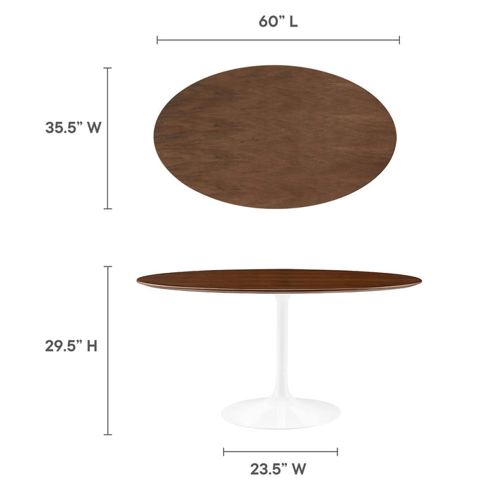 Lippa 60" Oval Wood Grain Dining Table by Modway