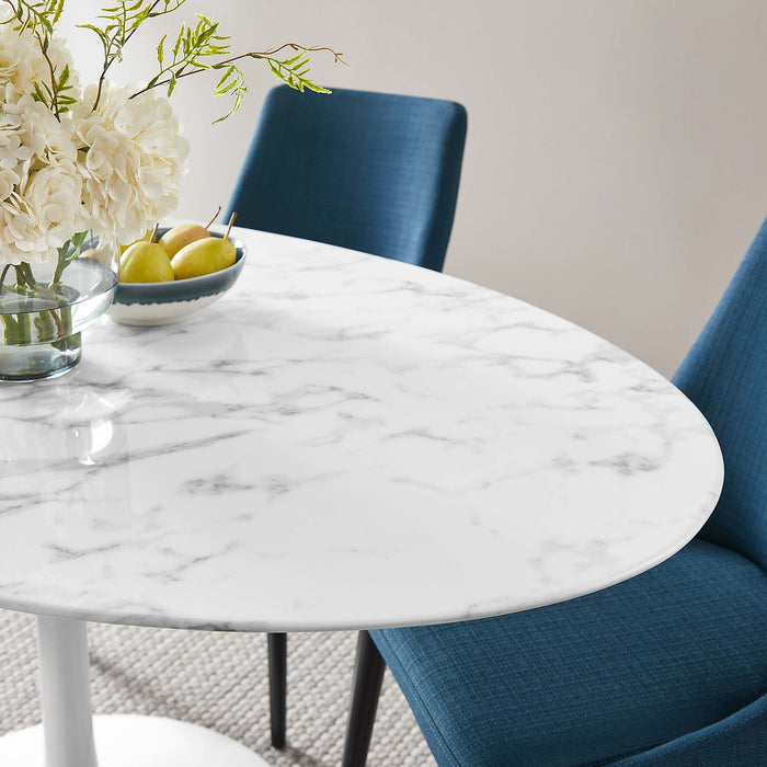 Lippa 60" Oval Artificial Marble Dining Table by Modway