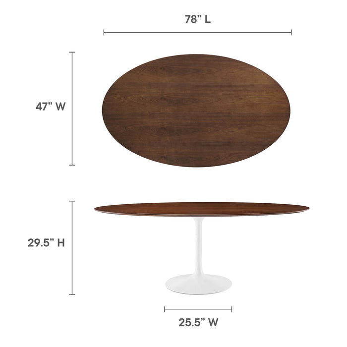 Lippa 78" Oval Wood Dining Table by Modway