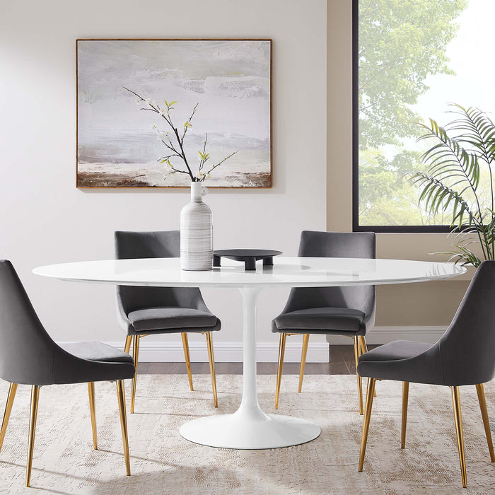 Lippa 78" Oval Wood Top Dining Table by Modway