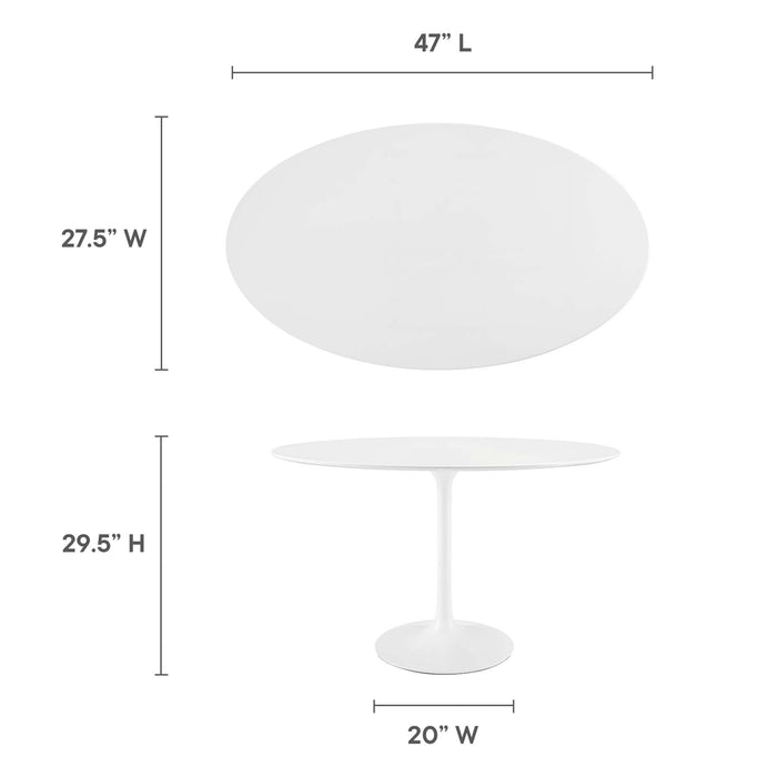 Lippa 48" Oval Wood Top Dining Table by Modway