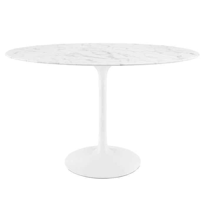 Lippa 48" Oval Artificial Marble Dining Table by Modway