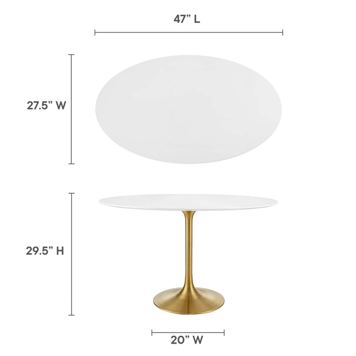 Lippa 48" Oval Wood Dining Table by Modway