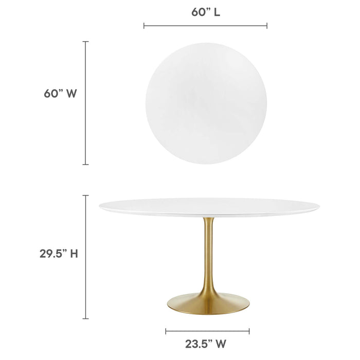 Lippa 60" Round Wood Dining Table by Modway