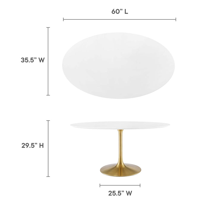 Lippa 60" Oval Wood Dining Table by Modway