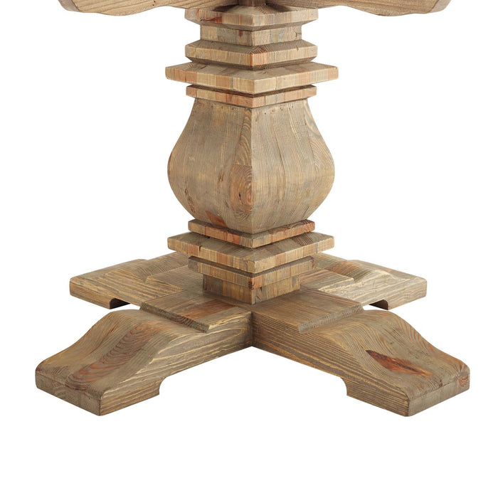 Column 47" Round Pine Wood Dining Table by Modway