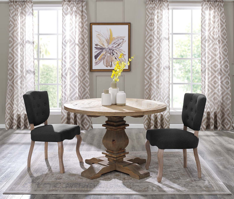 Column 47" Round Pine Wood Dining Table by Modway