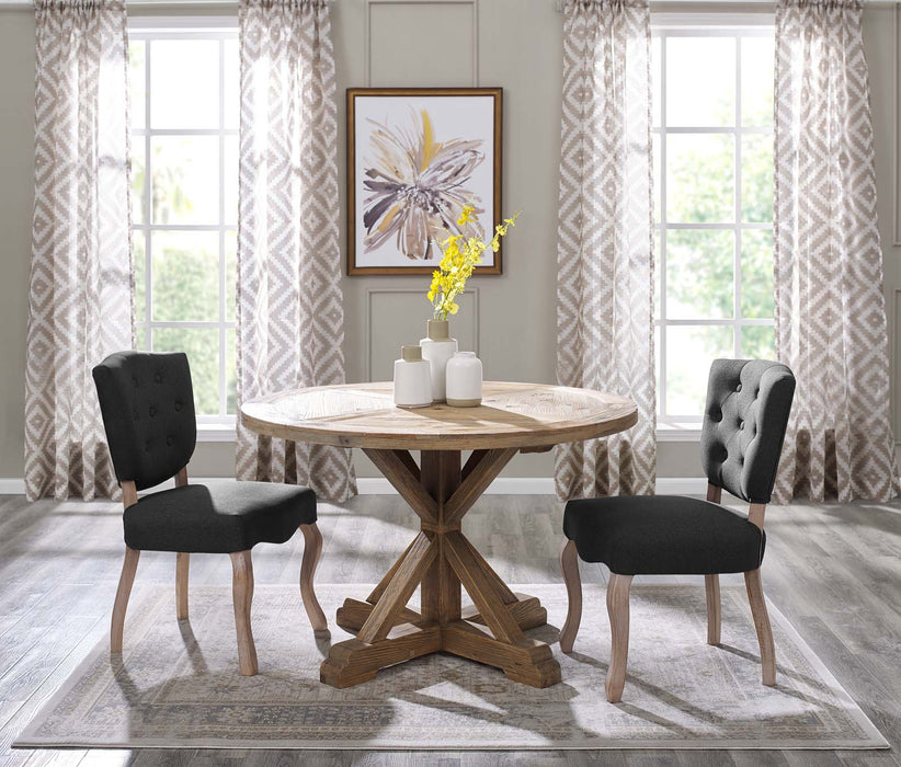 Stitch 47" Round Pine Wood Dining Table by Modway