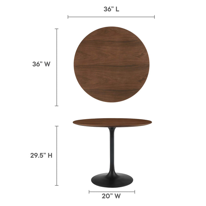 Lippa 36" Round Wood Grain Dining Table by Modway