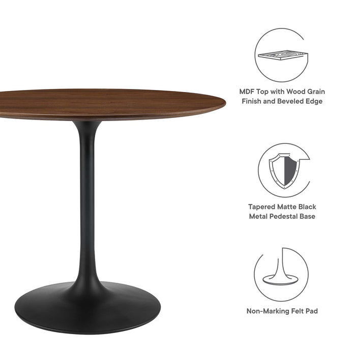 Lippa 36" Round Wood Grain Dining Table by Modway