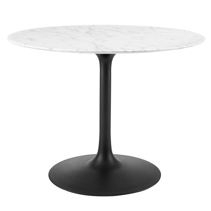 Lippa 40" Round Artificial Marble Dining Table by Modway