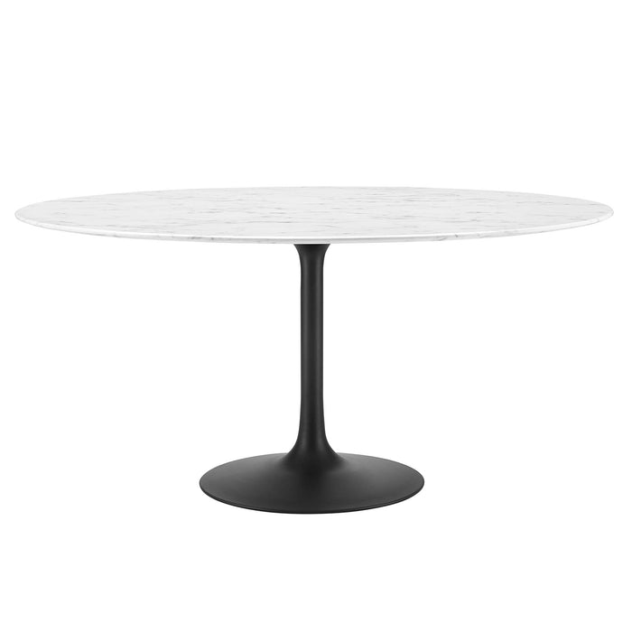 Lippa 60" Round Artificial Marble Dining Table by Modway