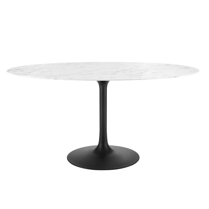 Lippa 60" Oval Artificial Marble Dining Table by Modway