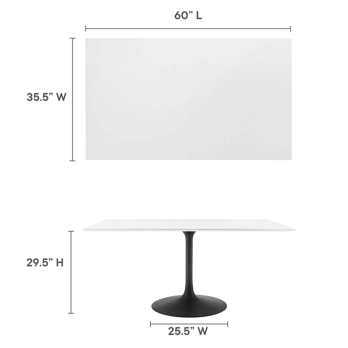 Lippa 60" Rectangle Wood Dining Table by Modway