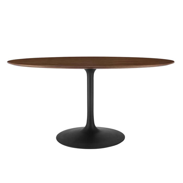 Lippa 60" Oval Walnut Wood Grain Dining Table by Modway