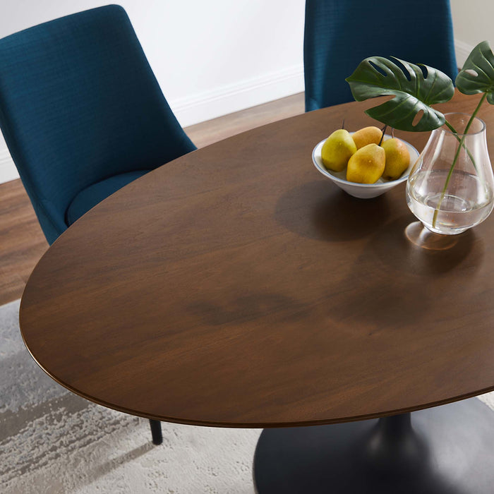 Lippa 60" Oval Walnut Wood Grain Dining Table by Modway