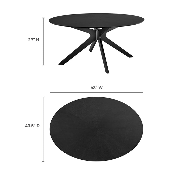 Crossroads 63" Oval Wood Dining Table by Modway