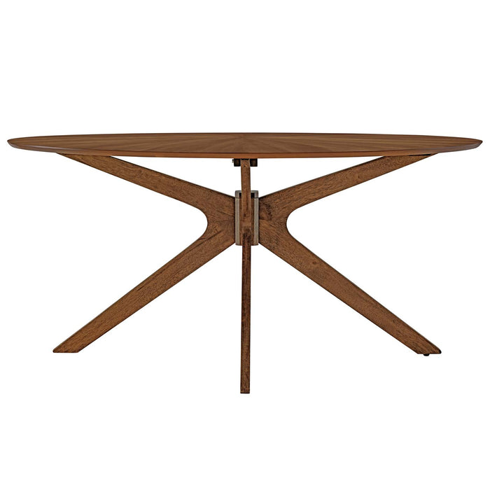 Crossroads 63" Oval Wood Dining Table by Modway