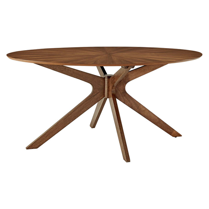 Crossroads 63" Oval Wood Dining Table by Modway