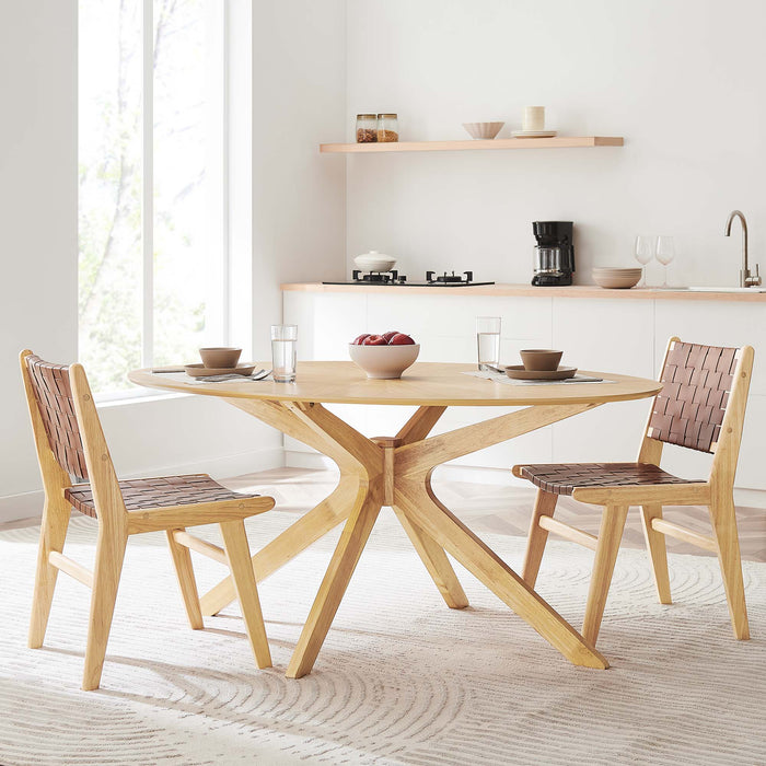 Crossroads 63" Oval Wood Dining Table by Modway