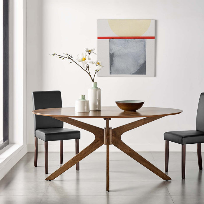 Crossroads 63" Oval Wood Dining Table by Modway