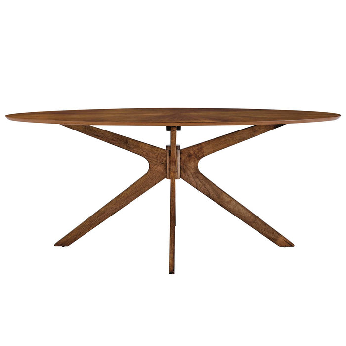 Crossroads 71" Oval Wood Dining Table by Modway