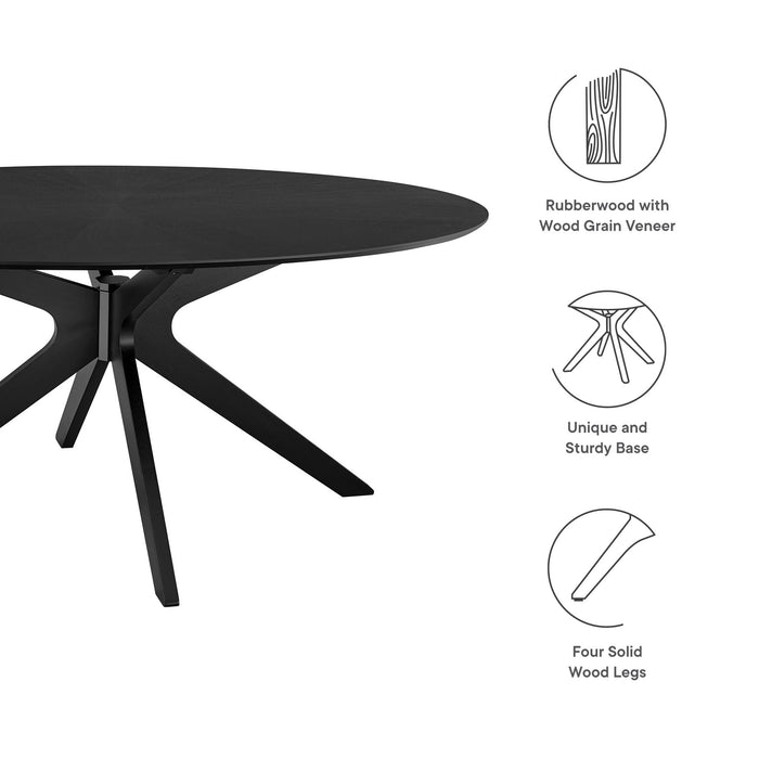 Crossroads 71" Oval Wood Dining Table by Modway