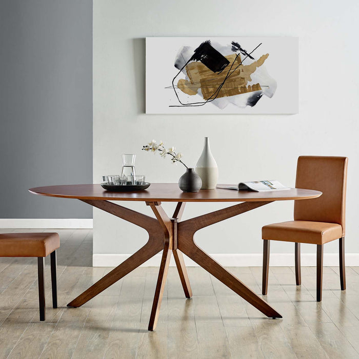 Crossroads 71" Oval Wood Dining Table by Modway