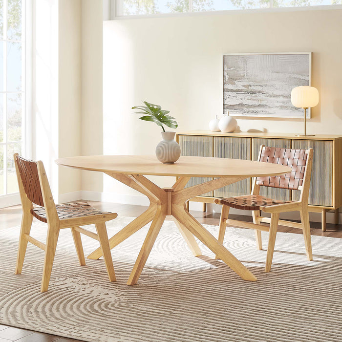 Crossroads 71" Oval Wood Dining Table by Modway