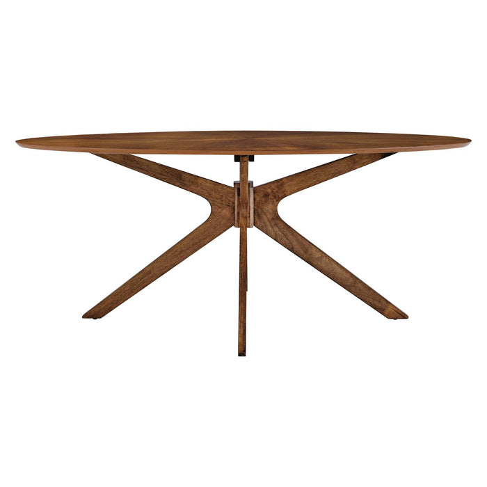 Crossroads 71" Oval Wood Dining Table by Modway