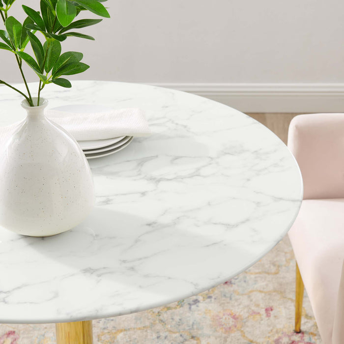 Verne 35" Artificial Marble Dining Table by Modway