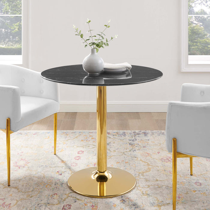 Verne 35" Artificial Marble Dining Table by Modway