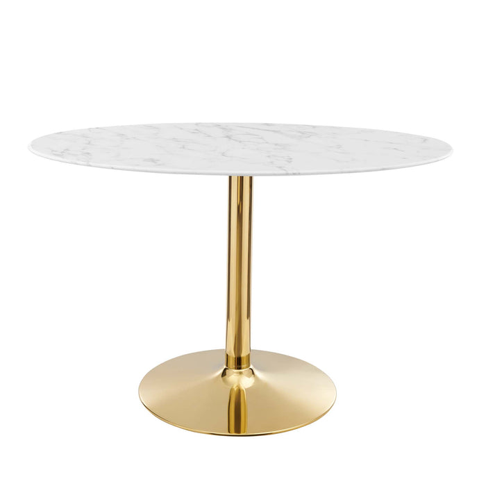 Verne 48" Oval Artificial Marble Dining Table by Modway