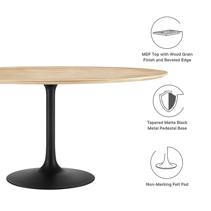 Lippa 60" Round Wood Grain Dining Table by Modway