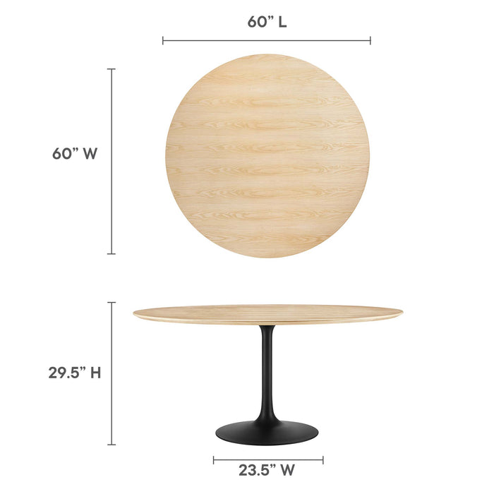 Lippa 60" Round Wood Grain Dining Table by Modway