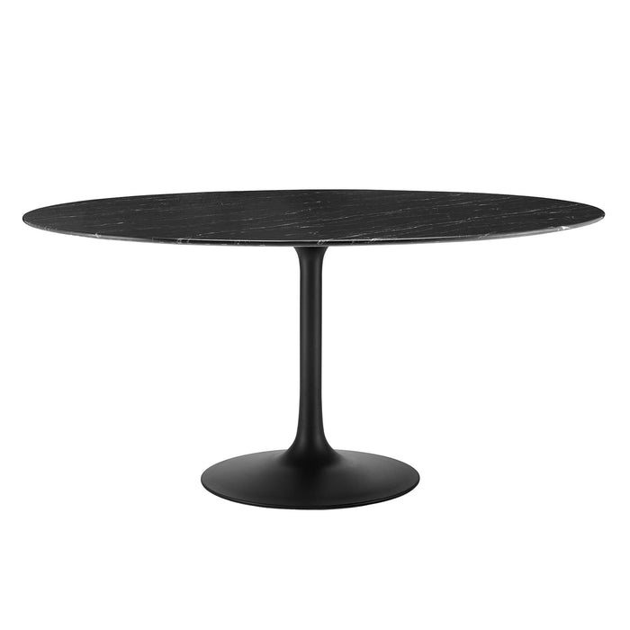 Lippa 60" Round Artificial Marble Dining Table by Modway