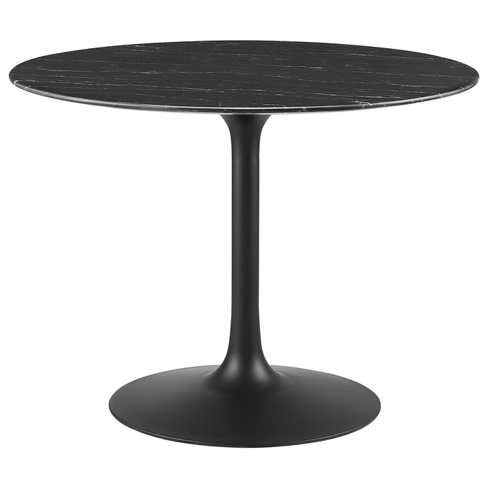 Lippa 40" Round Artificial Marble Dining Table by Modway