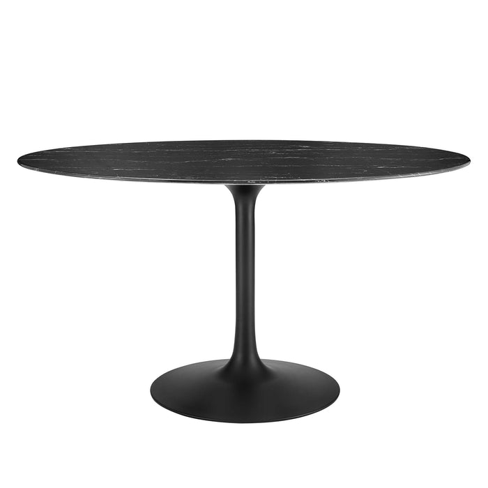 Lippa 54" Oval Artificial Marble Dining Table by Modway