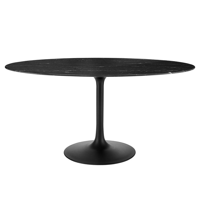 Lippa 60" Oval Artificial Marble Dining Table by Modway