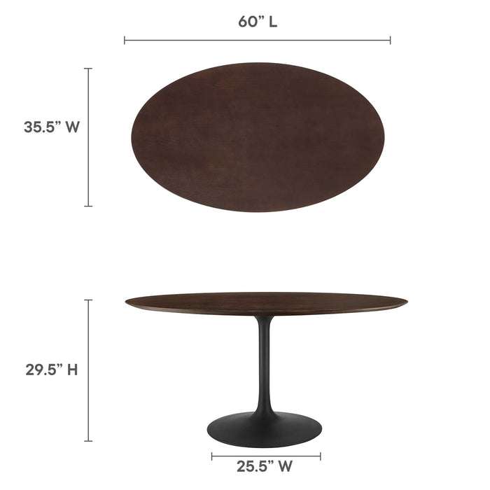 Lippa 60" Oval Wood Grain Dining Table by Modway