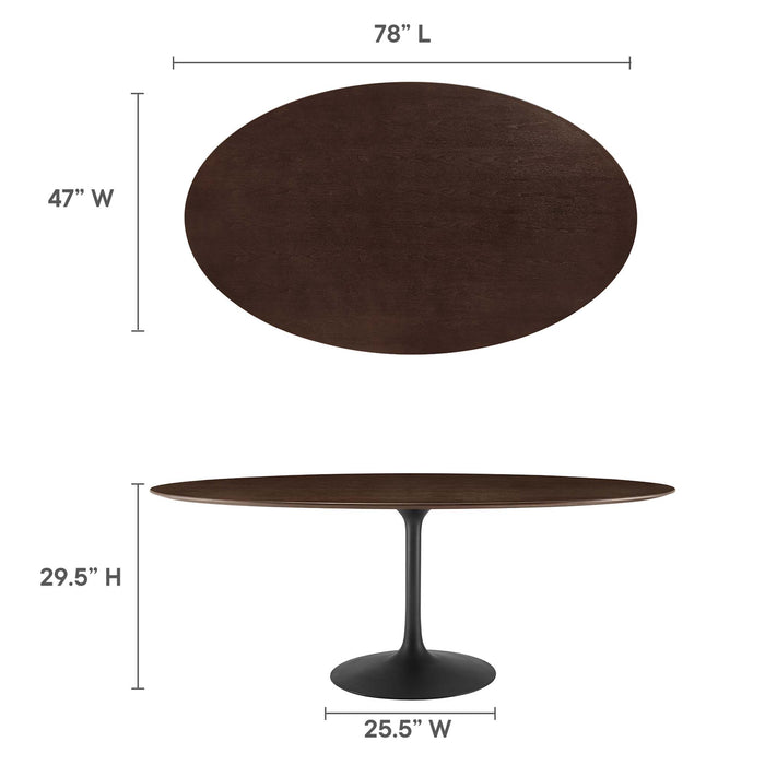 Lippa 78" Oval Wood Grain Dining Table by Modway