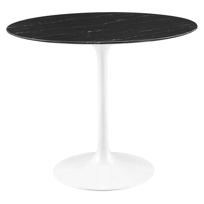 Lippa 36" Round Artificial Marble Dining Table by Modway