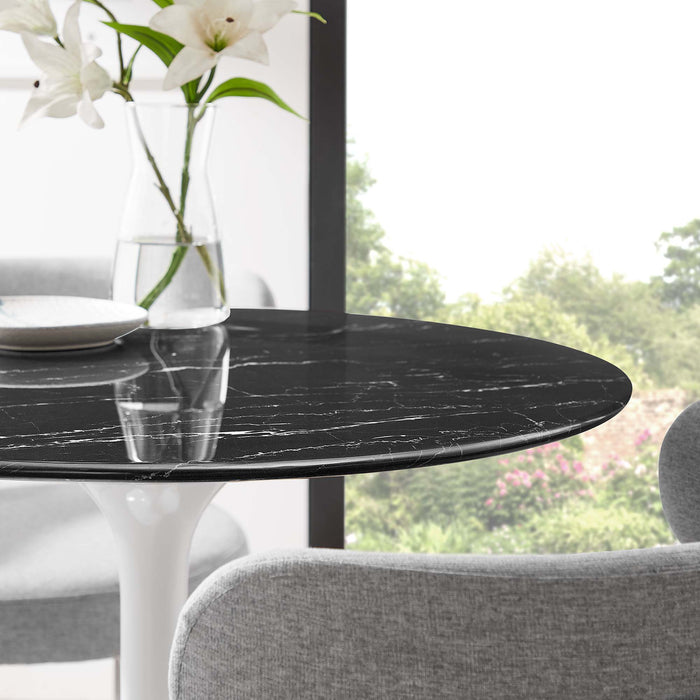 Lippa 28" Round Artificial Marble Dining Table by Modway