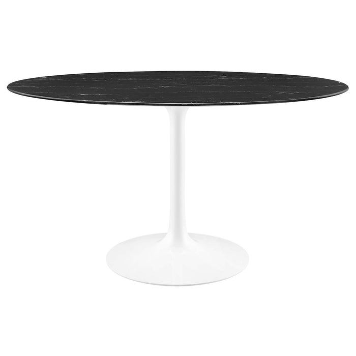 Lippa 54" Oval Artificial Marble Dining Table by Modway