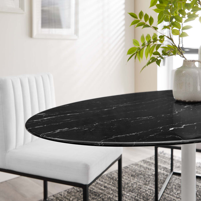 Lippa 54" Oval Artificial Marble Dining Table by Modway