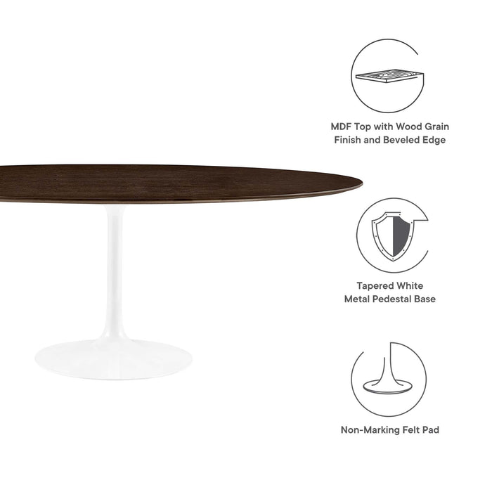 Lippa 78" Oval Wood Grain Dining Table by Modway