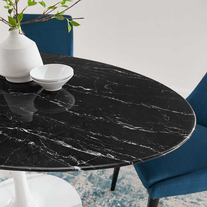 Lippa 60" Oval Artificial Marble Dining Table by Modway