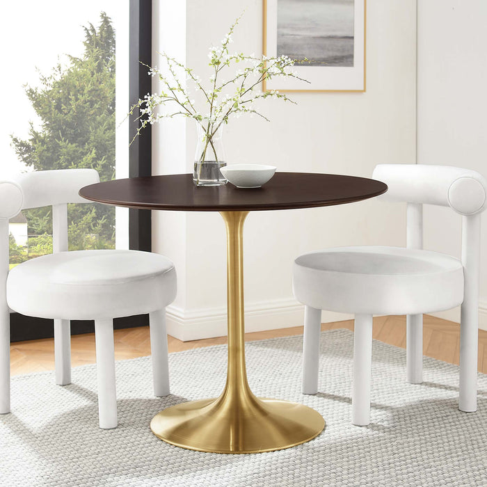 Lippa 36" Round Wood Grain Dining Table by Modway